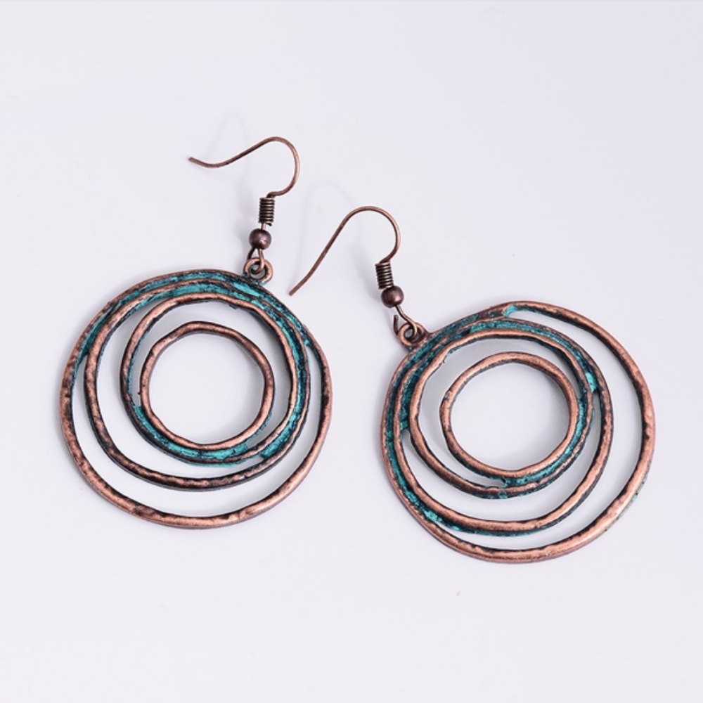 Vintage Bohemian Ethnic Dangle Earrings - Picture 9 of 9